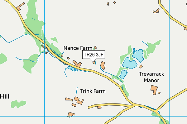 TR26 3JF map - OS VectorMap District (Ordnance Survey)