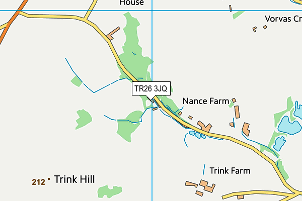 TR26 3JQ map - OS VectorMap District (Ordnance Survey)