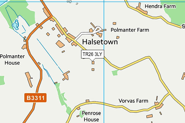 TR26 3LY map - OS VectorMap District (Ordnance Survey)