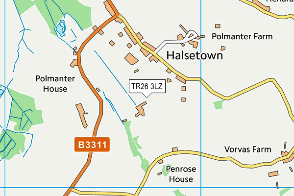 TR26 3LZ map - OS VectorMap District (Ordnance Survey)