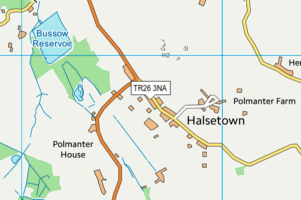 The Halsetown Inn Football Pitch (Closed) map (TR26 3NA) - OS VectorMap District (Ordnance Survey)