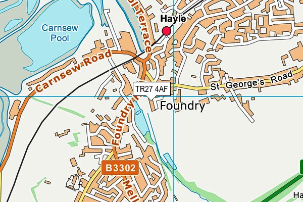 TR27 4AF map - OS VectorMap District (Ordnance Survey)