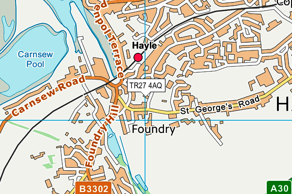 TR27 4AQ map - OS VectorMap District (Ordnance Survey)