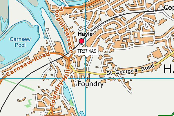 TR27 4AS map - OS VectorMap District (Ordnance Survey)