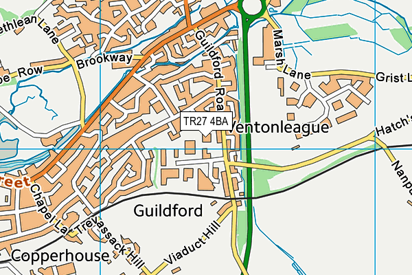 TR27 4BA map - OS VectorMap District (Ordnance Survey)