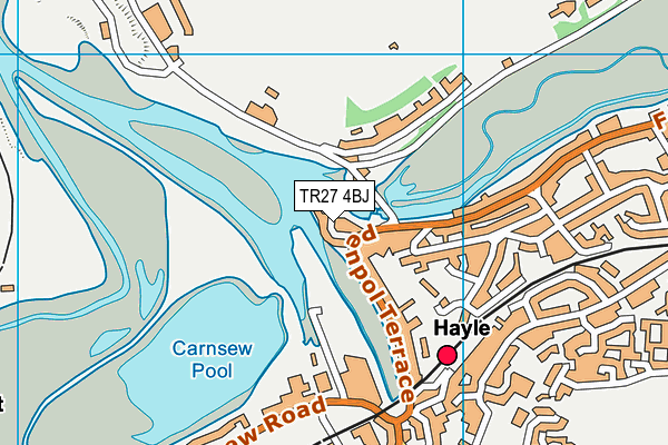 TR27 4BJ map - OS VectorMap District (Ordnance Survey)