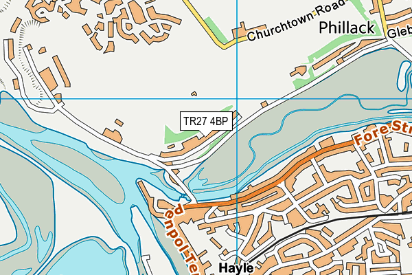 TR27 4BP map - OS VectorMap District (Ordnance Survey)