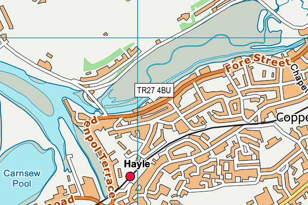 TR27 4BU map - OS VectorMap District (Ordnance Survey)