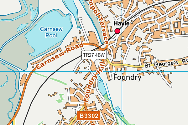 TR27 4BW map - OS VectorMap District (Ordnance Survey)