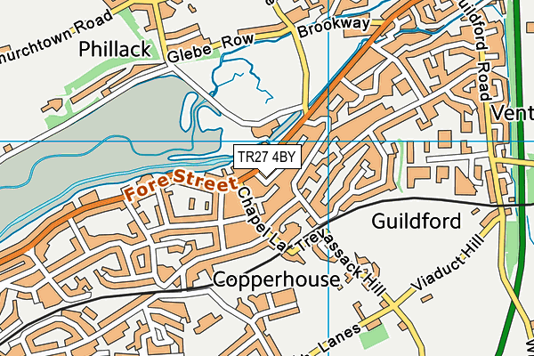 TR27 4BY map - OS VectorMap District (Ordnance Survey)