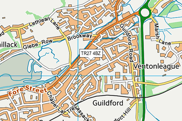 TR27 4BZ map - OS VectorMap District (Ordnance Survey)