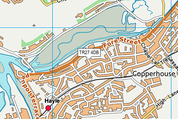 TR27 4DB map - OS VectorMap District (Ordnance Survey)