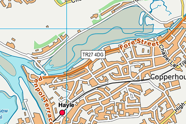 TR27 4DG map - OS VectorMap District (Ordnance Survey)