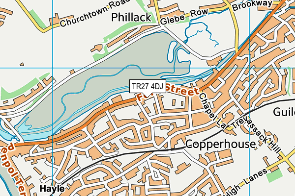 TR27 4DJ map - OS VectorMap District (Ordnance Survey)