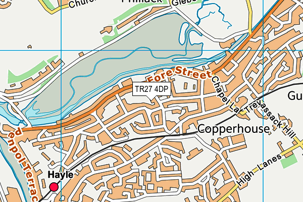 TR27 4DP map - OS VectorMap District (Ordnance Survey)