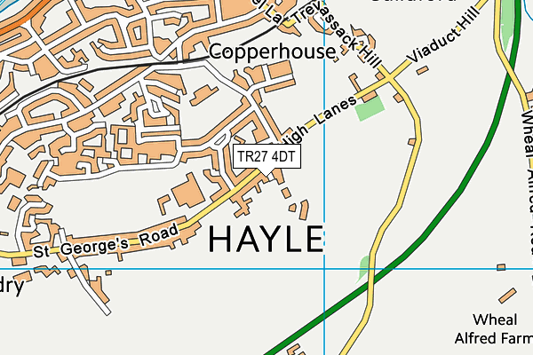 TR27 4DT map - OS VectorMap District (Ordnance Survey)