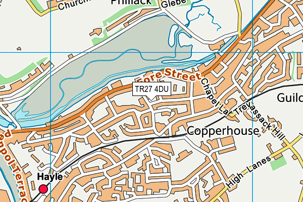 TR27 4DU map - OS VectorMap District (Ordnance Survey)