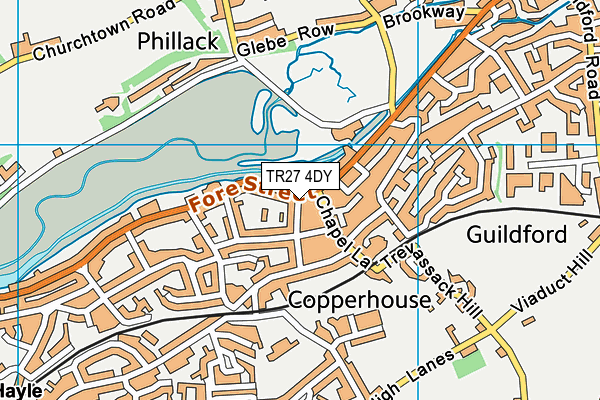 TR27 4DY map - OS VectorMap District (Ordnance Survey)