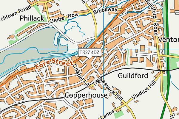 TR27 4DZ map - OS VectorMap District (Ordnance Survey)