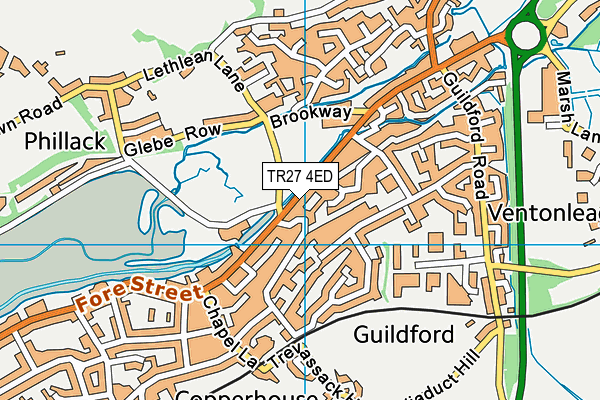 TR27 4ED map - OS VectorMap District (Ordnance Survey)