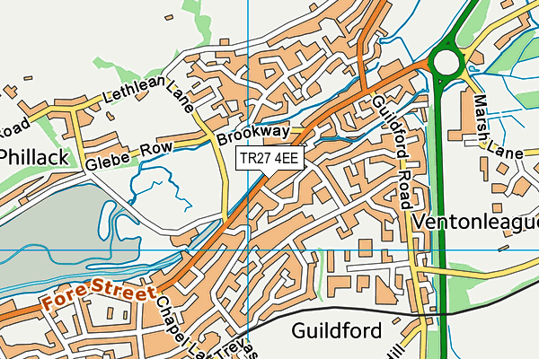 TR27 4EE map - OS VectorMap District (Ordnance Survey)