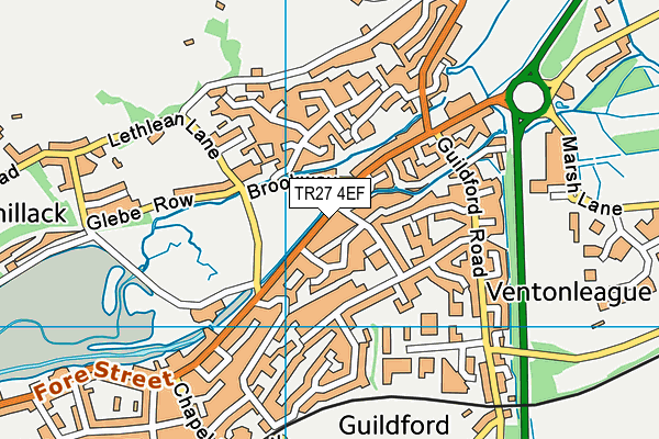 TR27 4EF map - OS VectorMap District (Ordnance Survey)