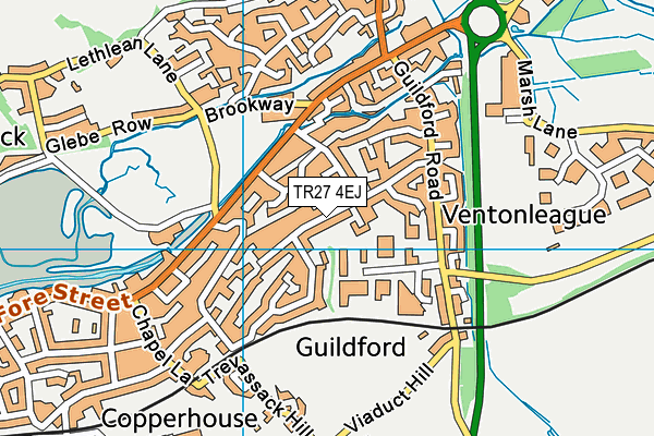 TR27 4EJ map - OS VectorMap District (Ordnance Survey)