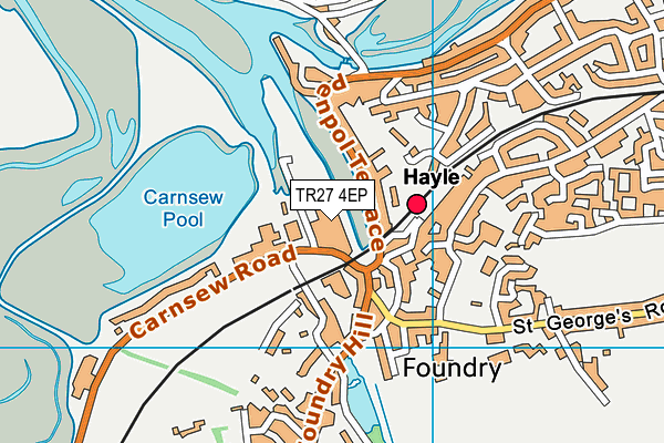 TR27 4EP map - OS VectorMap District (Ordnance Survey)