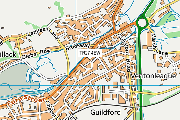 TR27 4EW map - OS VectorMap District (Ordnance Survey)