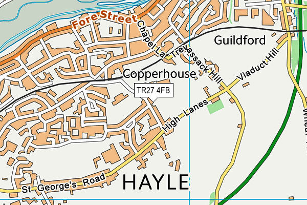 TR27 4FB map - OS VectorMap District (Ordnance Survey)