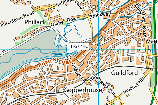 TR27 4HE map - OS VectorMap District (Ordnance Survey)