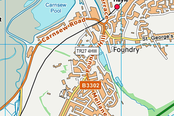 TR27 4HW map - OS VectorMap District (Ordnance Survey)