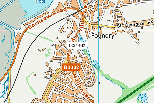 TR27 4HX map - OS VectorMap District (Ordnance Survey)