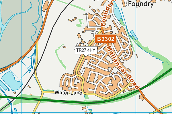 St Piran's School (Gb) Ltd map (TR27 4HY) - OS VectorMap District (Ordnance Survey)