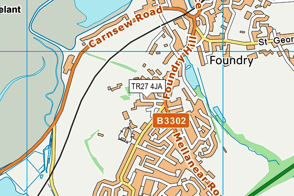 TR27 4JA map - OS VectorMap District (Ordnance Survey)