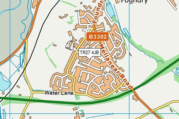 TR27 4JB map - OS VectorMap District (Ordnance Survey)