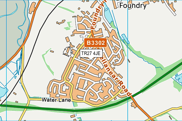 TR27 4JE map - OS VectorMap District (Ordnance Survey)