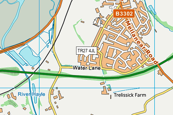 TR27 4JL map - OS VectorMap District (Ordnance Survey)