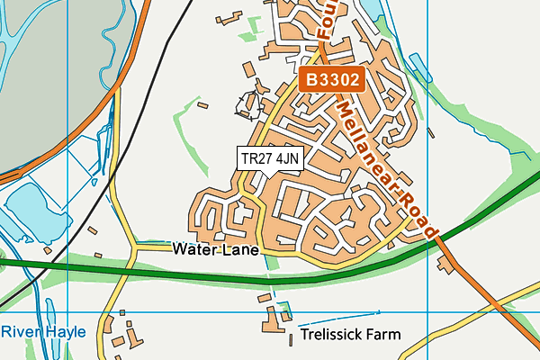 TR27 4JN map - OS VectorMap District (Ordnance Survey)