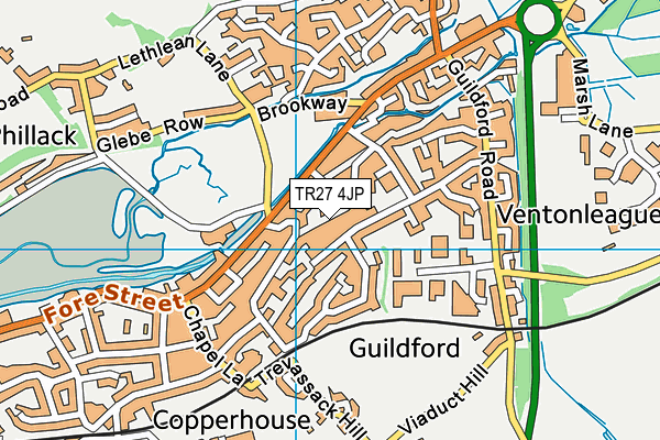 TR27 4JP map - OS VectorMap District (Ordnance Survey)