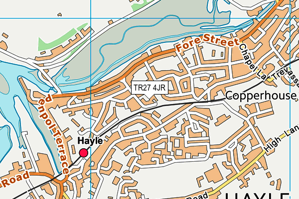 TR27 4JR map - OS VectorMap District (Ordnance Survey)