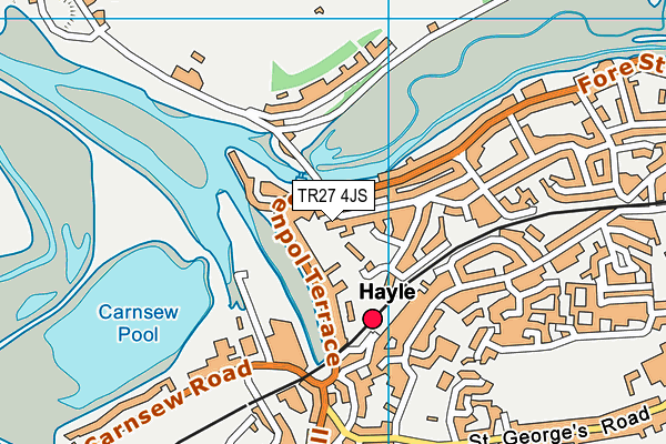 TR27 4JS map - OS VectorMap District (Ordnance Survey)