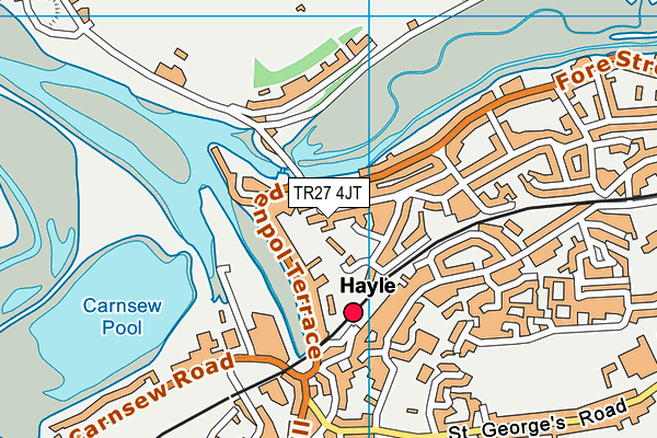 TR27 4JT map - OS VectorMap District (Ordnance Survey)