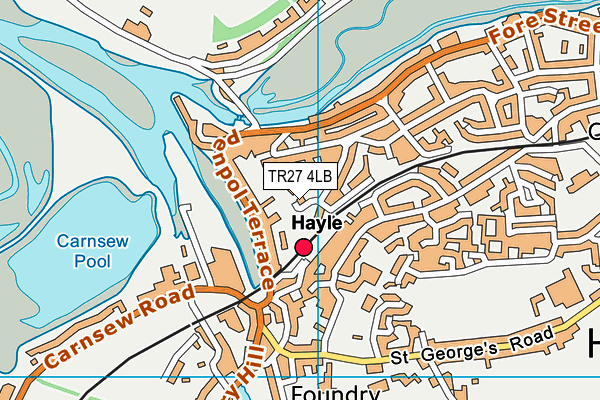 TR27 4LB map - OS VectorMap District (Ordnance Survey)