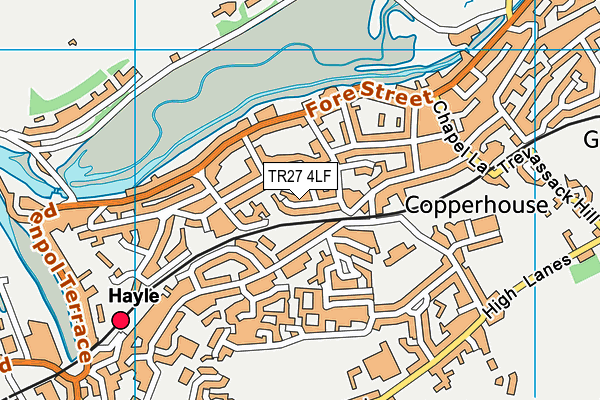 TR27 4LF map - OS VectorMap District (Ordnance Survey)