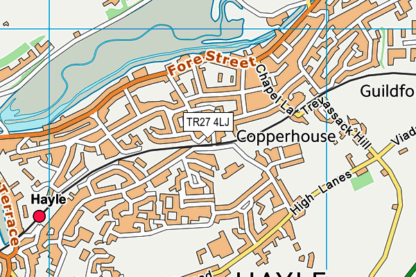 TR27 4LJ map - OS VectorMap District (Ordnance Survey)