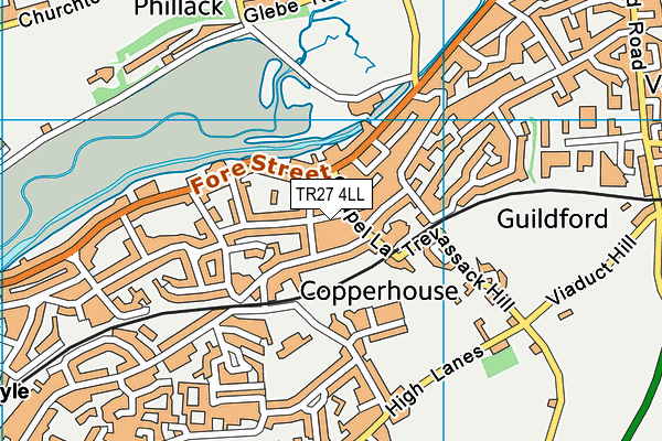 TR27 4LL map - OS VectorMap District (Ordnance Survey)