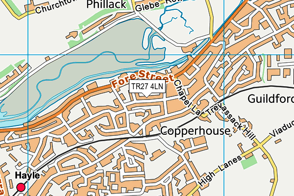 TR27 4LN map - OS VectorMap District (Ordnance Survey)