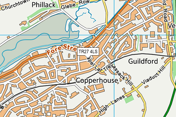 TR27 4LS map - OS VectorMap District (Ordnance Survey)