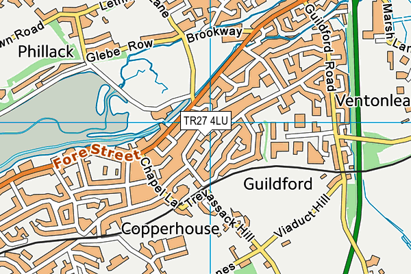 TR27 4LU map - OS VectorMap District (Ordnance Survey)